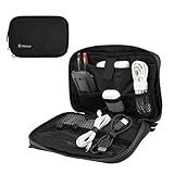 Pelican Electronic Organizer Travel Case - Portable Tech Pouch with Multiple Storage Mesh Pockets for Cables, Chargers, Power Bank, AirPods - Cord Organizer and Airplane Travel Essentials Bag - Black