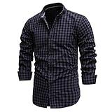 NP Spring Shirt Men Slim Fit Mens Dress Shirts Long Sleeve Black Shirt Shirts