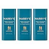 Harry's Extra-Strength Antiperspirant - Odor & Enhanced Sweat Control Antiperspirant for Men - Redwood (3 Count)