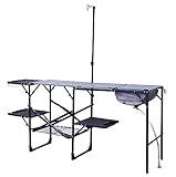 GCI OUTDOOR Master Cook Station | Portable Folding Kitchen Table with Soft Shell Sink, Heat Resistant Tabletop & Telescoping Lanter Pole, Perfect for Camping Trips