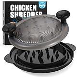 Eoaod Pro Chicken Shredder 10.8 inch, Large Chicken Breast Shredder Tool Twist, Meat Shredder Machine with Widened Anti Slip Mat Fix, , Suitable for Pork, Beef, Dishwasher (Translucent Black)