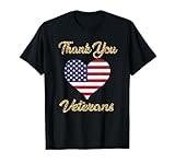 Veterans Day with American flag for Men Dad Women Kids T-Shirt