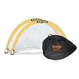 PUGG 6 Foot Pop Up Soccer Goal - Portable Training Futsal Football Net - The Original Pickup Game Goal (2 Goals and Bag)