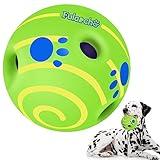 Dikeiuta Giggle Ball for Dogs, Interactive Dog Toys for Large Dogs, Wiggle Ball Dog Toy, Large Dog Balls with Giggle Sounds When Rolled or Shaken Dog Gift-5.51inch