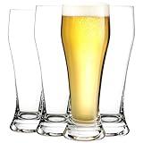 Wlasss Beer Glasses Set of 4,14.7oz Glasses Drinking Set. Craft Beer Glasses for Freezer Supply Aroma Retention. Tall Beer Cups, Mugs and Glassware Gifts for Men