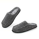 Cozylook Men's Slip-on Slippers, Memory Foam Padded House Moccasins, Non-Slip Sole Indoor/Outdoor, Soft Plush Lining, Cozy Christmas Gifts for Him Boyfriend Husband Dad Grandpa, Sizes 10-11