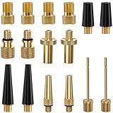 16PCS Liktadr Premium Bicycle Presta Schrader Valve Adaptor, Including Ball Pump Needle, Bike Pump Adapter, Balloon Inflatable Toys Nozzle Inflator Adapter. Fit for Bike Gym Balloon Toy Pump