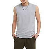 Champion Mens Muscle Tank, Classic Graphic Tee, Sleeveless T-shirt For (Reg. Or Big & Tall), Oxford Gray, Large US