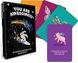 You Are Awesome!!! Fun Illustrated Positive Affirmation Cards - 52 Daily Inspirational and Motivational Messages with light hearted and awesome Illustrations - Self Help with a Fun Twist.