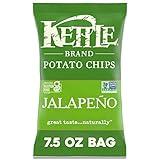 Kettle Brand Jalapeno Kettle Potato Chips, Gluten-Free, Non-GMO, 7.5 oz Bag