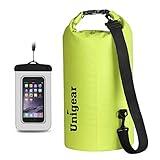 Unigear Dry Bag Waterproof, Floating and Lightweight Bags for Kayaking, Boating, Fishing, Swimming and Camping with Waterproof Phone Case (Yellow, 2L)