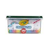 Crayola Crayon Tub (240ct), Bulk Crayon Set, Kids Coloring & Art Supplies, Crayons for Kids, Teacher Classroom Must Have [Amazon Exclusive]