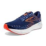 Brooks Men's Glycerin 20 Neutral Running Shoe - Blue Depths/Palace Blue/Orange - 10.5 Medium