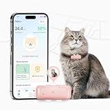 SEEWORLD P1 GPS Dog Cat(6.5 lbs+) Tracker - Pet GPS Location Tracker for Anti Lost No Distance Limited, Waterproof, Real Time Tracking & Smart Activity, Fit All Pet Collars, Pink