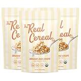 The Real Cereal Company, Organic Brown Rice Crisps Cereal 3-Pack, Zero Sugar, Gluten-free, Non-GMO, Made in California