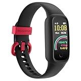 BIGGERFIVE Vigor 2 L Kids Fitness Tracker Watch for Boys Girls Ages 5-15, Activity Tracker, Heart Rate Sleep Monitor, IP68 Waterproof, Pedometer, Calorie Step Counter Watch, Black