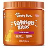 Salmon Fish Oil Omega 3 for Dogs - with Wild Alaskan Salmon Oil - Anti Itch Skin & Coat + Allergy Support - Hip & Joint + Arthritis Dog Supplement + EPA & DHA - 90 Chew Treats - Salmon Flavor