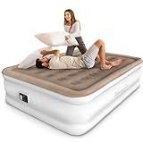 NatraCalm Queen Air Mattress with Built in Pump, Blow up Mattress in 3 Mins Self-Inflation/Deflation, Foldable Inflatable Mattress, Air Bed for Camping, Home & Guest, colchon inflable, 650lb Max