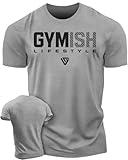 Gymish Workout Shirts for Men V2, Motivational Gym Lifting T-Shirt (XL, Gymish V2 Grey)