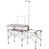 Coleman Pack-Away Portable Camp Kitchen, Outdoor Folding Kitchen with Spacious Prep Area, Side Table, Lantern Holder, Hanging Hooks, & Mesh Shelf; Great for Camping, Tailgating, Grilling & More