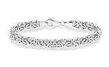 Miabella Italian 925 Sterling Silver Byzantine Bracelet for Women, Handmade in Italy (Length 7.5 Inches)