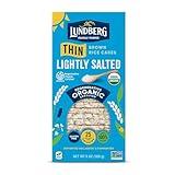 Lundberg Organic Thin Stackers, Brown Rice, Lightly Salted, Thin Rice Cakes, Gluten-Free, Vegan, Healthy Snacks, 6 Oz