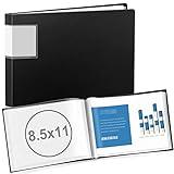 8.5 x 11 Landscape Binder with Sleeves- 40 Pocket Presentation Book Displays 80 Page 8.5" x 11" Letter Size Papers, Horizontal Sheet Protector Portfolio Folder for Documents, Spreadsheets