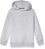 Amazon Essentials Boys' Fleece Pullover Hoodie Sweatshirts, Light Grey Heather, Medium