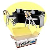 Black & Gray Commentator Table Playset for Wrestling Action Figures