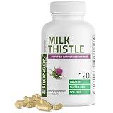 Bronson Milk Thistle Silymarin Marianum & Dandelion Root Liver Health Support, Antioxidant Support, Detox, 120 Capsules