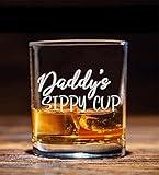 NeeNoNex Daddy's Sippy Cup Old Fashion Rocks Glass Funny New Dad Gifts Birthday Fathers Day Gift