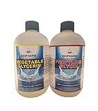 Propylene Glycol and Vegetable Glycerin Combo 2-Pack: one PG and one VG, 500 mL (1.06 Pint) Each — Food-Grade Kosher Liquids — Dispensing Caps Included