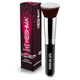 Flat Top Kabuki Foundation Brush By KESHIMA - Premium Makeup Brush for Liquid, Cream, and Powder - Buffing, Blending, and Face Brush