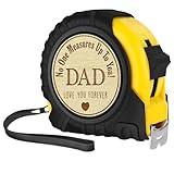 Sensi Blue Gifts for Dad, Dad Gifts from Son Daughter, Fathers Day Birthday Christmas Gifts for Dad, Tool Gifts Woodworker Gifts Carpenter Gifts, No One Measures Up to You, Engraved Tape Measure 25 FT