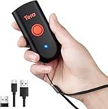 Tera Mini 1D 2D QR Wireless Barcode Scanner, Waterproof Shockproof Pocket Scanner, 3-in-1 BT & USB Wired & 2.4G Bar Code Reader Portable Image Scanner Work with iOS, Windows, Android 1100D