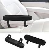 ROYALAY 2PCS Car Armrest Pads for Arm Support, Non-Slip Chair Armrest Pads, Car Interior Accessories with Adjustable Straps, Removable Washable Elbow Support Forearm Pressure Relief