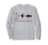 Cat String Theory Sarcastic Science Humor Funny Long Sleeve T-Shirt