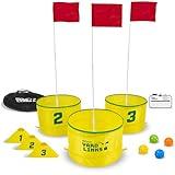 GoSports Yard Links Golf Game with 3 Buckets, Tee Markers and 4 Balls