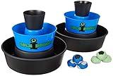 BULZiBUCKET Game by Water Sports - Beach, Tailgate, Camping, Yard, and Pool Games- Indoor/Outdoor Kids Toys - Pool Accessories Perfect for Family Game Night (Blue/Black)