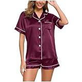 CHUOAND womens summer clearance,women pajama sets amazon lightning deals today summer lounge sets for women 2024 bargain finds prime clearance today casual lounge sets for,2-Wine,Medium