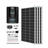 Renogy 400 Watt 12 Volt Premium 4 Pcs 100W Panel+40A MPPT Charge Controller+ Bluetooth Module Fuse+ Mounting Z Brackets+Adaptor Kit +Tray Cables Set, 400W, Grid 12V Solar Power System