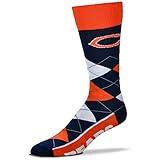 For Bare Feet NFL Chicago Bears Argyle Line Up Dress Sock Team Color OSFM