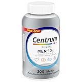 Centrum Silver Men's 50+ Multivitamin with Vitamin D3, B-Vitamins, Zinc for Memory and Cognition - 200 Tablets