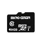 INLAND Micro Center 64GB Class 10 MicroSDXC Flash Memory Card with Adapter for Mobile Device Storage Phone, Tablet, Drone & Full HD Video Recording - 80MB/s UHS-I, C10, U1 (1 Pack)