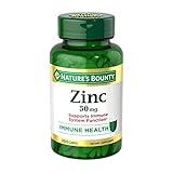 Nature's Bounty Zinc 50mg, Immune Support & Antioxidant Supplement, Promotes Skin Health 250 Caplets