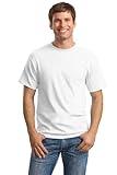 Hanes Ultimate Men's 5-Pack Tagless ComfortSoft Crewneck T-Shirt, White, Large