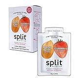 Split Nutrition Peanut Butter and Strawberry Jelly Squeeze Packs - Non-GMO, Gluten Free Snack Pouch - On The Go Snack Made with Real Food - Zero Artificial Preservatives or Sweeteners (5 Pack)