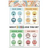 Groovy Feelings Chart for Kids Emotions Poster Feelings Bulletin Board Mental Health Posters Calm Down Corner Classroom Zones of Regulation Poster Chart Supplies Autism Sensory Product 17 x 11in