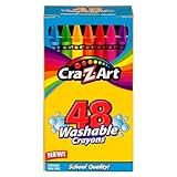 Cra-Z-Art Washable Classic Crayons, Assorted Colors, Pack Of 48 Crayons