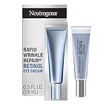 Neutrogena Retinol Eye Cream for Dark Circles, Rapid Wrinkle Repair, Daily Anti-Aging Under Eye Cream with Retinol & Hyaluronic Acid to Fight Fine Lines, Wrinkles, & Dark Spots, 0.5 fl. oz